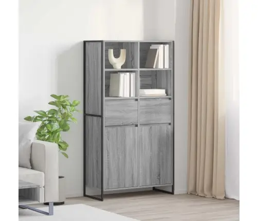 Puse 2 Pcs Pelēks Sonoma 81 X 36 X 150.5 Cm Inženierijas Koks Vidaxl