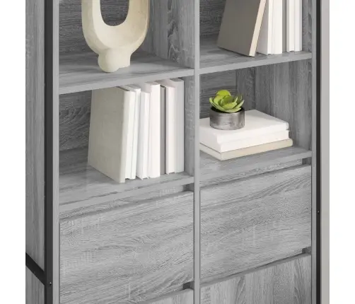 Puse 2 Pcs Pelēks Sonoma 81 X 36 X 150.5 Cm Inženierijas Koks Vidaxl