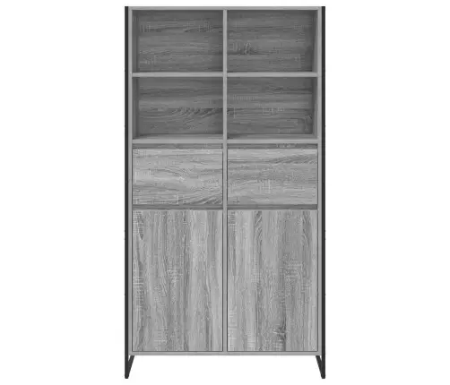 Puse 2 Pcs Pelēks Sonoma 81 X 36 X 150.5 Cm Inženierijas Koks Vidaxl
