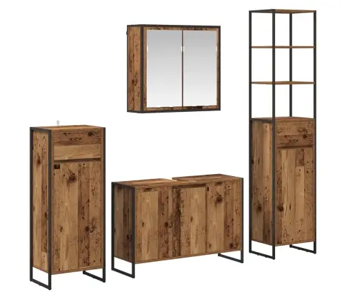 Vannitoa Mööbleset Sahtliga Riiuliga Uksega Vana Puit Tehispuit