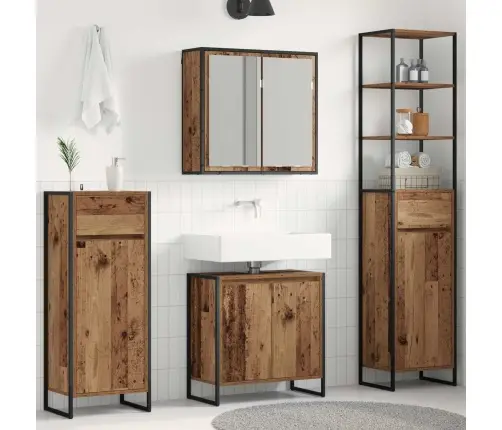 Vannas Istabas Mēbeļu Komplekts Vecs Koks Inženierijas Koks Vidaxl