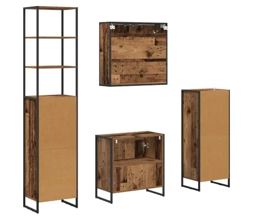 Vannas Istabas Mēbeļu Komplekts Vecs Koks Inženierijas Koks Vidaxl