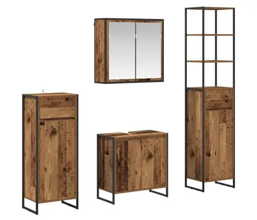 Vannas Istabas Mēbeļu Komplekts Vecs Koks Inženierijas Koks Vidaxl