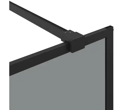 Įėjimo Dušo Siena Juoda 80 X 195 Cm Grūdintas Stiklas