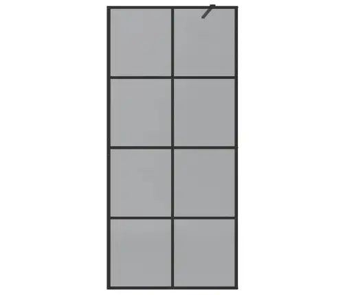 Ieejas Dušas Siena Melna 90 X 195 Cm Rūdīts Stikls Vidaxl