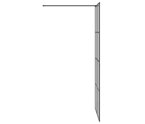 Ieejas Dušas Siena Melna 90 X 195 Cm Rūdīts Stikls Vidaxl