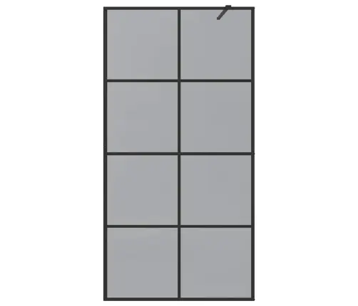 Ieejas Dušas Siena Melna 100 X 195 Cm Rūdīts Stikls Vidaxl