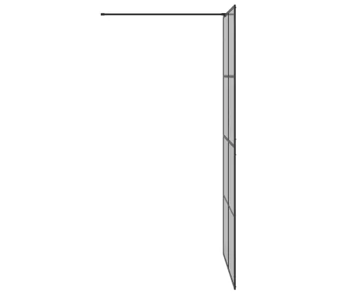 Ieejas Dušas Siena Melna 100 X 195 Cm Rūdīts Stikls Vidaxl