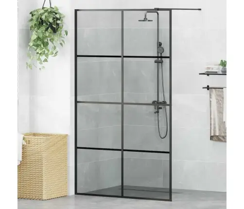 Käigurikka Dušisein Must 115 X 195 Cm Karastatud Klaas