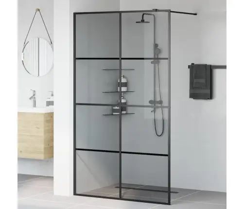 Käigurikka Dušisein Must 115 X 195 Cm Karastatud Klaas