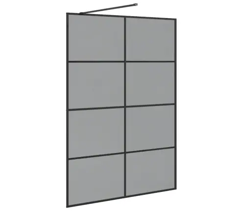 Ieejas Dušas Siena Melna 140 X 195 Cm Rūdīts Stikls Vidaxl