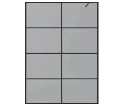 Ieejas Dušas Siena Melna 140 X 195 Cm Rūdīts Stikls Vidaxl