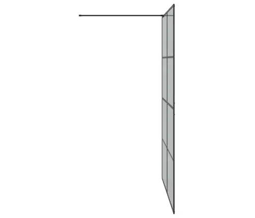 Ieejas Dušas Siena Melna 140 X 195 Cm Rūdīts Stikls Vidaxl