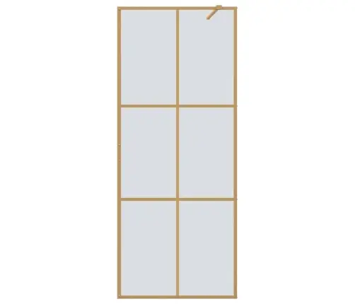 Ieejas Dušas Siena Zelts 80 X 195 Cm Rūdīts Stikls Vidaxl