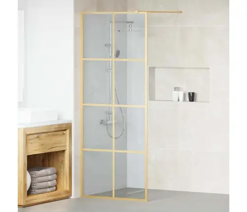 Įėjimo Dušo Siena Auksinė 80 X 195 Cm Grūdintas Stiklas