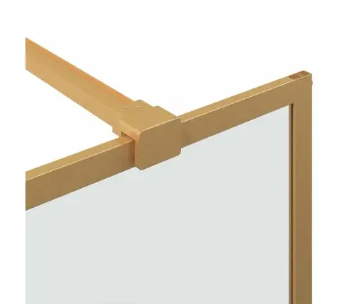 Ieejas Dušas Siena Zelts 100 X 195 Cm Rūdīts Stikls Vidaxl