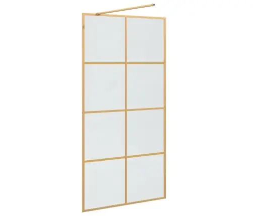 Ieejas Dušas Siena Zelts 100 X 195 Cm Rūdīts Stikls Vidaxl