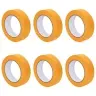 Gleznotāja Maskēšanas Lentes 6 Pcs Dzeltena 25Mm X 50M Papīrs Vidaxl