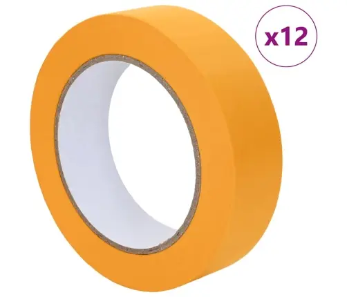 Dažytojo Maskavimo Juostos 12 Pcs Geltona 25Mm X 50M Popierius