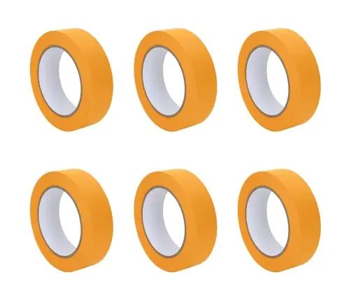 Dažytojo Maskavimo Juostos 6 Pcs Geltona 30Mm X 50M Popierius