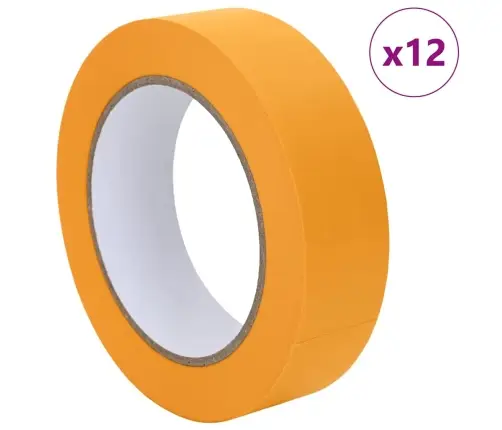 Gleznotāja Maskēšanas Lentes 12 Pcs Dzeltena 30Mm X 50M Papīrs Vidaxl