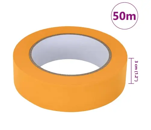 Gleznotāja Maskēšanas Lentes 50 Pcs Dzeltena 30Mm X 50M Papīrs Vidaxl