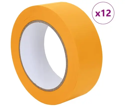 Gleznotāja Maskēšanas Lentes 12 Pcs Dzeltena 38Mm X 50M Papīrs Vidaxl