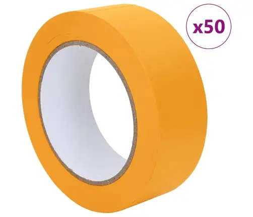 Gleznotāja Maskēšanas Lentes 50 Pcs Dzeltena 38Mm X 50M Papīrs Vidaxl