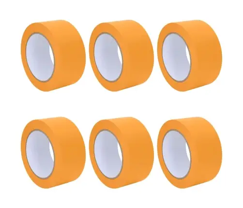 Dažytojo Maskavimo Juostos 6 Pcs Geltona 50Mm X 50M Popierius