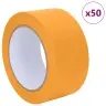 Gleznotāja Maskēšanas Lentes 50 Pcs Dzeltena 50Mm X 50M Papīrs Vidaxl