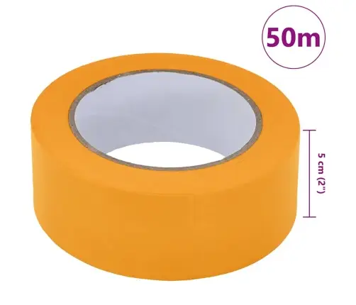 Gleznotāja Maskēšanas Lentes 50 Pcs Dzeltena 50Mm X 50M Papīrs Vidaxl