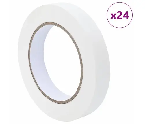 Gleznotāja Maskēšanas Lentes 24 Pcs Balts 19Mm X 50M Papīrs Vidaxl