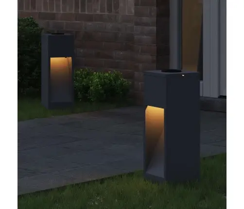 Saules Led Ceļa Gaisma 2 Pcs Antracīts Auksti Velmēts Tērauds Vidaxl