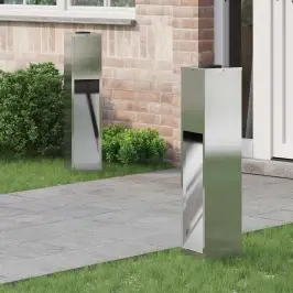 Saulės Led Takų Šviestuvas 2 Pcs Sidabro Nerūdijantis Plienas