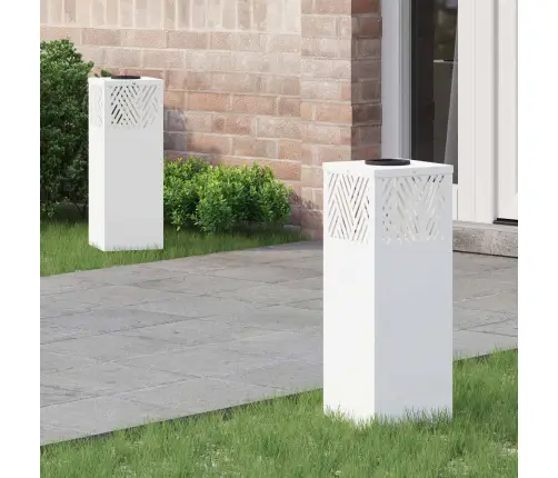 Saules Led Ceļa Gaisma 2 Pcs Balts Auksti Velmēts Tērauds Vidaxl