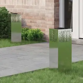 Saulės Led Šaligatvio Šviesa 2 Pcs Sidabro Cinkuotas