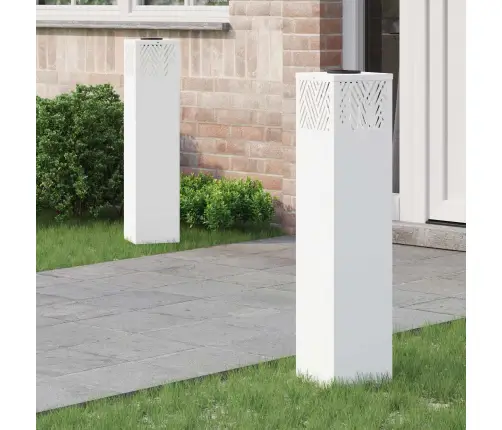 Saules Led Ceļa Gaisma 2 Pcs Balts Auksti Velmēts Tērauds Vidaxl