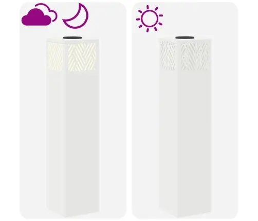 Saules Led Ceļa Gaisma 2 Pcs Balts Auksti Velmēts Tērauds Vidaxl