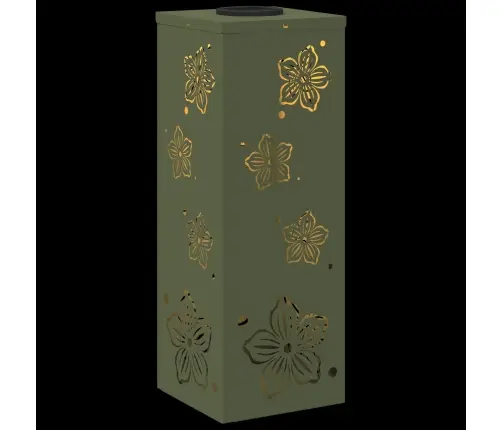 Saules Led Ceļa Gaisma 2 Pcs Olīvu Zaļš Auksti Velmēts Tērauds Vidaxl