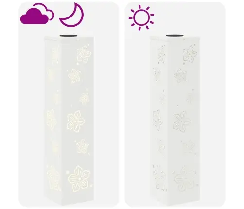 Saules Led Ceļa Gaisma 2 Pcs Balts Auksti Velmēts Tērauds Vidaxl