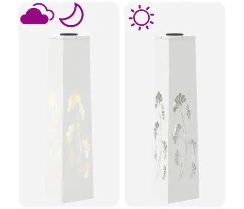 Saules Led Ceļa Gaisma 2 Pcs Balts Auksti Velmēts Tērauds Vidaxl