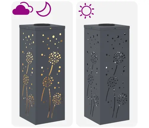 Saules Led Ceļa Gaisma 2 Pcs Antracīts Auksti Velmēts Tērauds Vidaxl