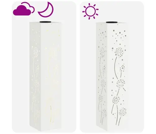 Saules Led Ceļa Gaisma 2 Pcs Balts Auksti Velmēts Tērauds Vidaxl
