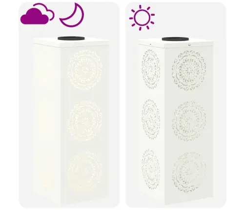 Saules Led Ceļa Gaisma 2 Pcs Balts Auksti Velmēts Tērauds Vidaxl