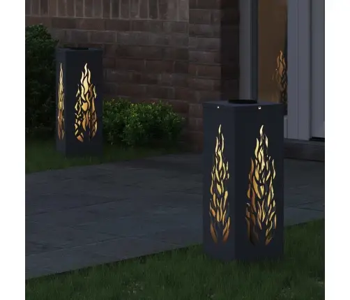 Saules Led Ceļa Gaisma 2 Pcs Antracīts Auksti Velmēts Tērauds Vidaxl