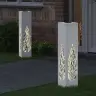 Saules Led Ceļa Gaisma 2 Pcs Balts Auksti Velmēts Tērauds Vidaxl