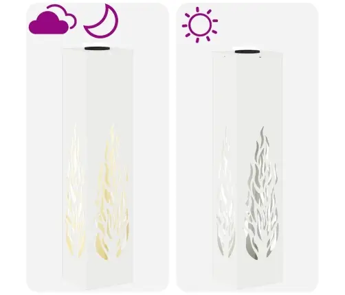 Saules Led Ceļa Gaisma 2 Pcs Balts Auksti Velmēts Tērauds Vidaxl