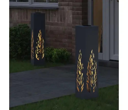 Saules Led Ceļa Gaisma 2 Pcs Antracīts Auksti Velmēts Tērauds Vidaxl