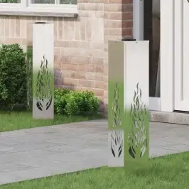 Saulės Led Šaligatvio Šviesa 2 Pcs Sidabro Nerūdijantis Plienas