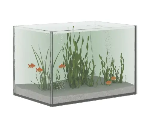 Akvārijs Ar Uzglabāšanu Balts 30 X 20 X 20 Cm Stikls Vidaxl